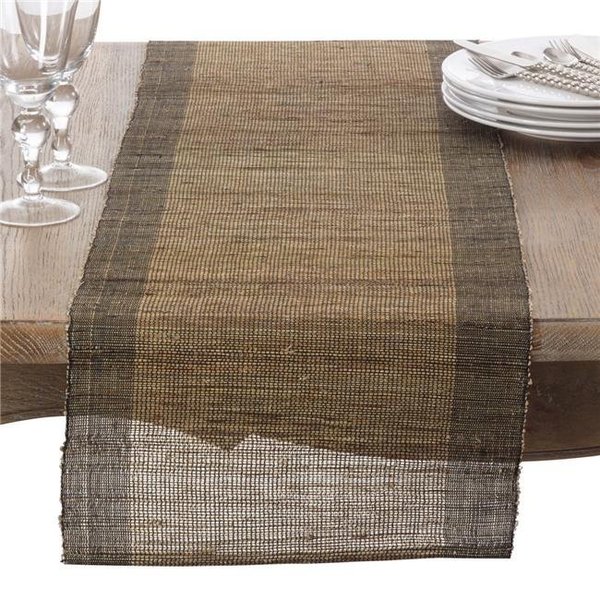 Saro Lifestyle SARO 157.N1472B 14 x 72 in. Rectangle Woven Nubby Table Runner  Natural 157.N1472B